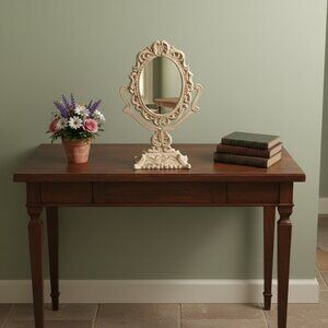 Vintage Cast Iron Victorian Tilting Vanity Mirror